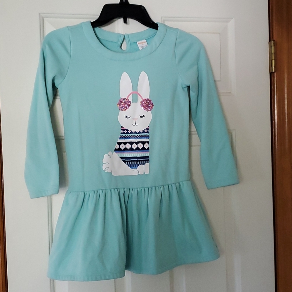 Gymboree bunny sequin sweatshirt dress